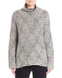 Joie Nakendra Diamond Pattern Turtleneck Sweater