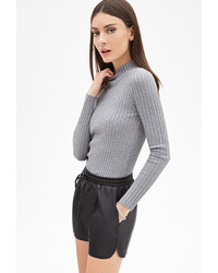 Forever 21 Ribbed High Neck Sweater, $15 | Forever 21 | Lookastic