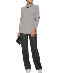Vince Ribbed Wool And Cashmere Blend Turtleneck Sweater