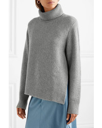 Cédric Charlier Ribbed Wool And Cashmere Blend Turtleneck Sweater