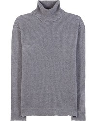 Valentino Ribbed Wool And Cashmere Turtleneck Sweater