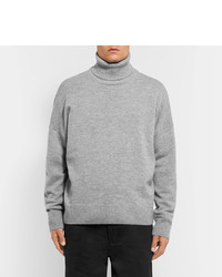 Ami Wool And Cashmere Blend Rollneck Sweater