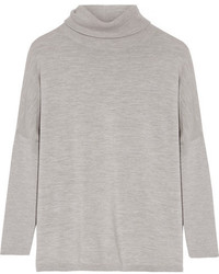 Allude Wool Turtleneck Sweater Gray