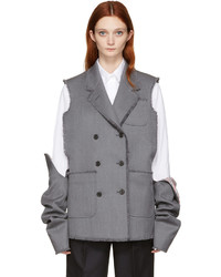 Thom Browne Grey Wide Shoulder Sack Vest