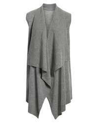 Halogen Wool Cashmere Drape Front Sweater Vest