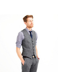 Ludlow Suit Vest In English Donegal Tweed