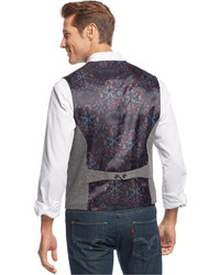 Tallia Herringbone Wool Blend Slim Fit Vest