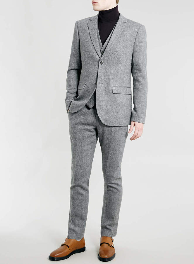 topman tweed suit