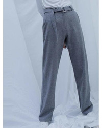 Wool Wide Pants Grey