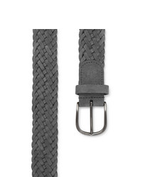 ANDERSON'S 4cm Grey Woven Suede Belt