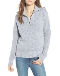 Grey Zip Neck Sweater