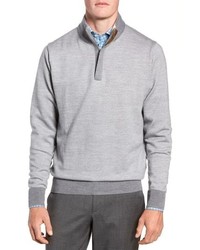 Peter Millar Birdseye Merino Wool Quarter Zip Sweater