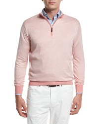 Peter Millar Crown Soft Quarter Zip Birdseye Pullover Sweater