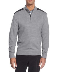 Cutter & Buck Ellison Regular Fit Merino Wool Blend Half Zip Sweater