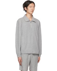 Theory Gray Allons Zip Up Sweater