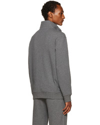Brunello Cucinelli Gray Cotton Zip Sweater