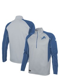 New Era Gray Detroit Lions Combine Authentic Two A Days Half Zip Jacket At Nordstrom