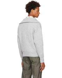 Coperni Gray Half Zip Sweater