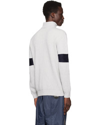 Giorgio Armani Gray Half Zip Sweater