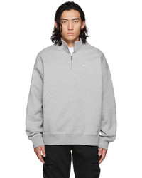 Nike Gray Solo Swoosh Sweatshirt