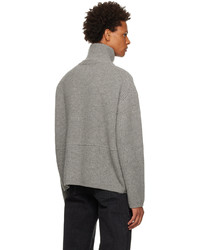 Axel Arigato Gray Team Half Zip Sweater