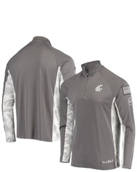 Colosseum Graycamo Washington State Cougars Oht Military Appreciation Swoop Quarter Zip Jacket At Nordstrom