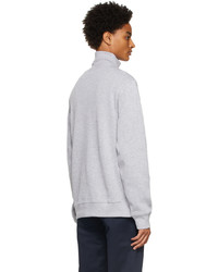 Lacoste Grey Cotton Quarter Zip Sweatshirt