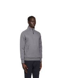 C.P. Company Grey Gart Dyed Quarter Zip Sweatshirt