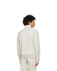 Tom Ford Grey Half Zip Sweater