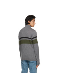 Han Kjobenhavn Grey Lambswool Half Zip Sweater