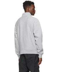 Stussy Grey Overdyed Mock Sweatshirt