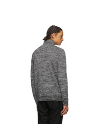 JW Anderson Grey Roll Neck Half Zip Sweater