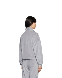 Gil Rodriguez Grey Velour Diana Half Zip Sweatshirt