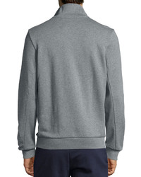 Lacoste Half Zip Melange Knit Sweatshirt Navy