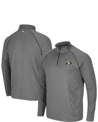 Colosseum Heathered Charcoal Colorado Buffaloes Robert Raglan Quarter Zip Jacket In Heather Charcoal At Nordstrom
