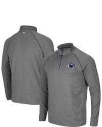 Colosseum Heathered Charcoal Penn State Nittany Lions Robert Raglan Quarter Zip Jacket In Heather Charcoal At Nordstrom