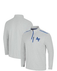 Colosseum Heathered Gray Air Force Falcons Great Scott Quarter Zip Jacket In Heather Gray At Nordstrom