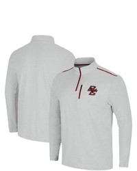 Colosseum Heathered Gray Boston College Eagles Great Scott Quarter Zip Jacket In Heather Gray At Nordstrom