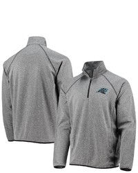 G-III SPORTS BY CARL BANKS Heathered Gray Carolina Panthers Forefront Raglan Half Zip Jacket In Heather Gray At Nordstrom