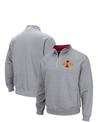 Colosseum Heathered Gray Iowa State Cyclones Tortugas Team Logo Quarter Zip Jacket In Heather Gray At Nordstrom