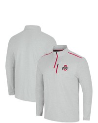 Colosseum Heathered Gray Ohio State Buckeyes Great Scott Quarter Zip Jacket In Heather Gray At Nordstrom