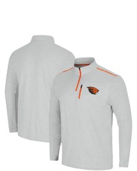 Colosseum Heathered Gray Oregon State Beavers Great Scott Quarter Zip Jacket In Heather Gray At Nordstrom