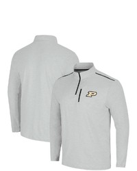 Colosseum Heathered Gray Purdue Boilermakers Great Scott Quarter Zip Jacket In Heather Gray At Nordstrom