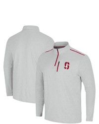 Colosseum Heathered Gray Stanford Cardinal Great Scott Quarter Zip Jacket In Heather Gray At Nordstrom