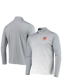 Antigua Heathered Graywhite Chicago Bears Throwback Cycle Quarter Zip Jacket In Heather Gray At Nordstrom