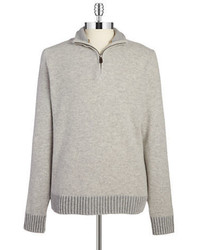 Black Brown 1826 Quarter Zip Pullover Sweater