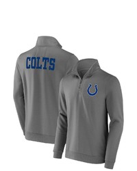 NFL X DARIUS RUCKE R Collection By Fanatics Gray Indianapolis Colts Tri Blend Quarter Zip Sweatshirt