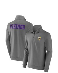 NFL X DARIUS RUCKE R Collection By Fanatics Gray Minnesota Vikings Tri Blend Quarter Zip Sweatshirt At Nordstrom