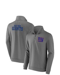 NFL X DARIUS RUCKE R Collection By Fanatics Gray New York Giants Tri Blend Quarter Zip Sweatshirt At Nordstrom