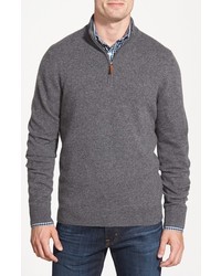 Nordstrom Shop Regular Fit Cashmere Quarter Zip Pullover